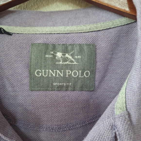 NWT Gunn Essentials Mens Lavendar Short Sleeve Sports Fit Polo Size 2XL - Picture 2 of 8